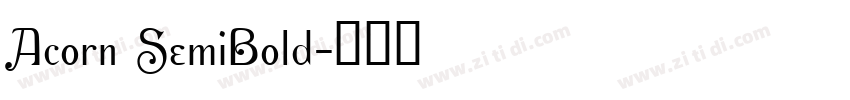 Acorn SemiBold字体转换